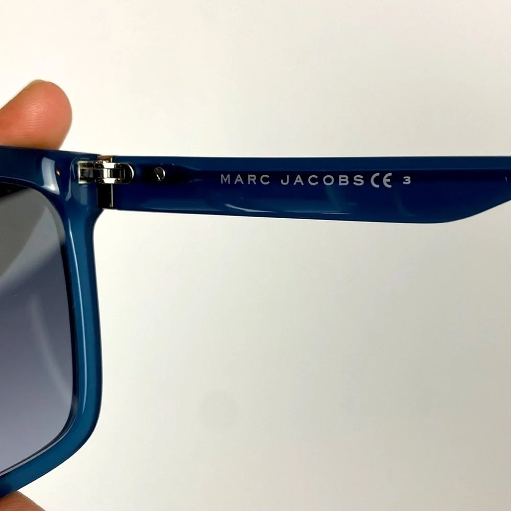 Marc Jacobs Sunglasses Full Rim Blue Rectangular Frame